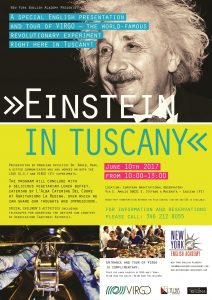 Final - EINSTEIN IN TUSCANY POSTER-Web 2 NEW: ‘Einstein in Tuscany’ – The English Event of the Year!