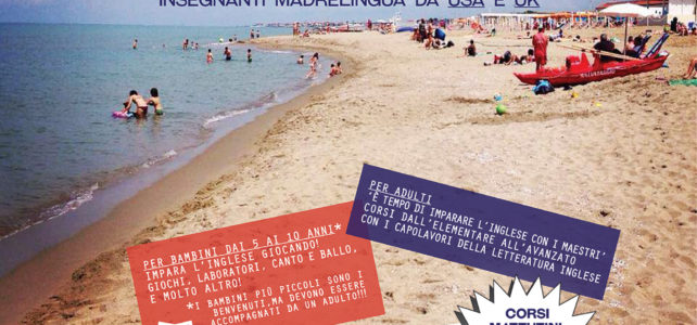 NEW: ‘English on the Beach’: Nuovi corsi di inglese per adulti e bambini al BAGNO DEGLI AMERICANI!!!