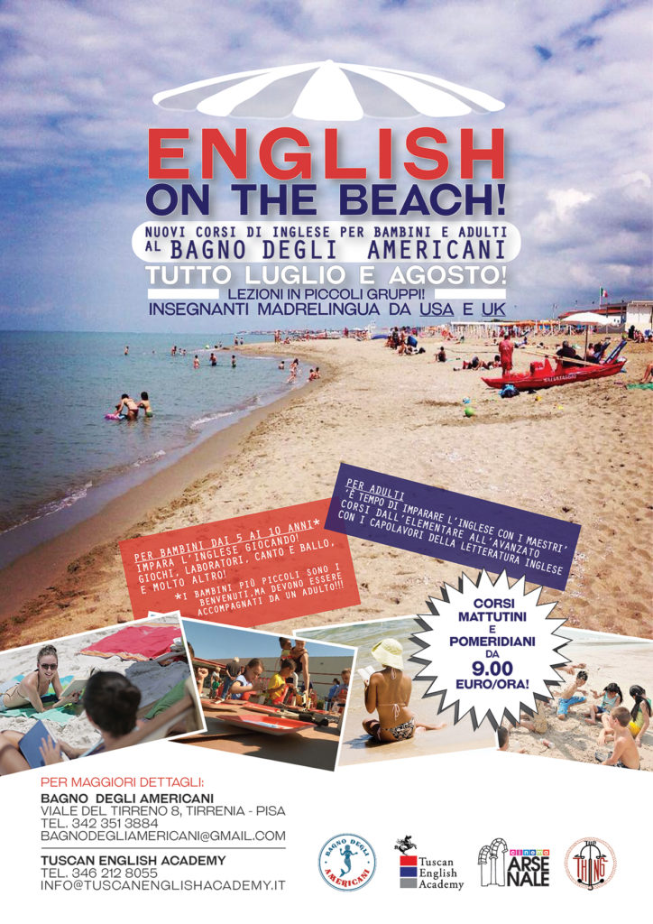 Inglese Pisa Tuscan English Academy English Beach Web Poster